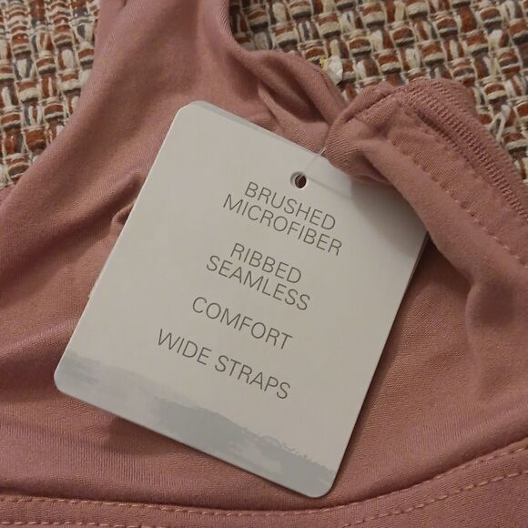 New T&T Wide Strap Comfort Bra Mauve/Dark Pink Small New With Tags - Picture 3 of 5